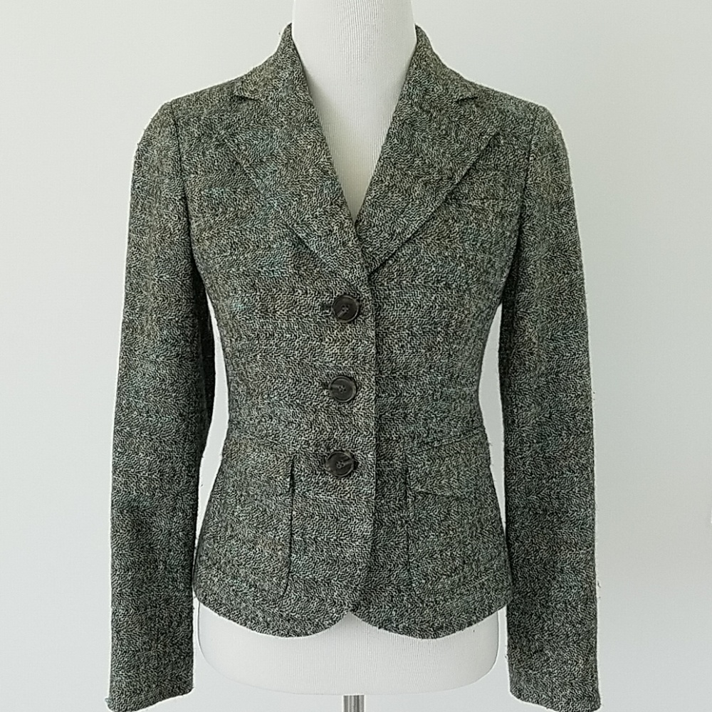 Ann Taylor Tweed Wool Blazer